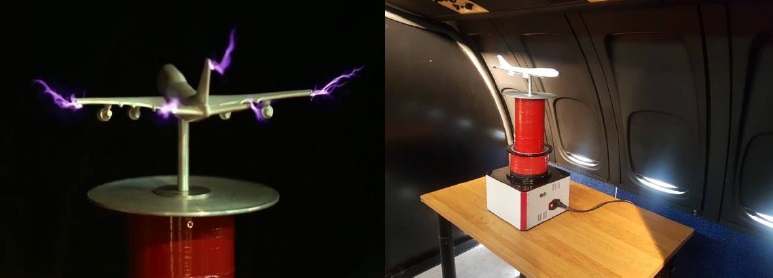 تخلیه بار الکتریکی از نوک بال هواپیما